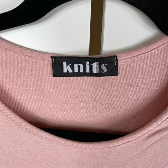 KNITIS Mauve Drawstring Waist Graphic Knit Top Size L/XL - Picture 4 of 6